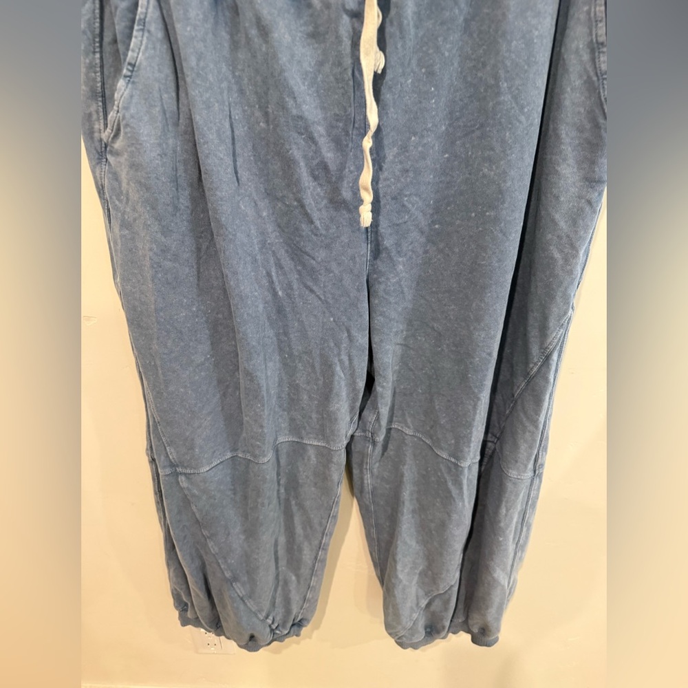 Aerie Blue Wide Leg Sweatpants Womens Plus Size XL Baggy Loungewear Casual Cozy - Picture 4 of 8